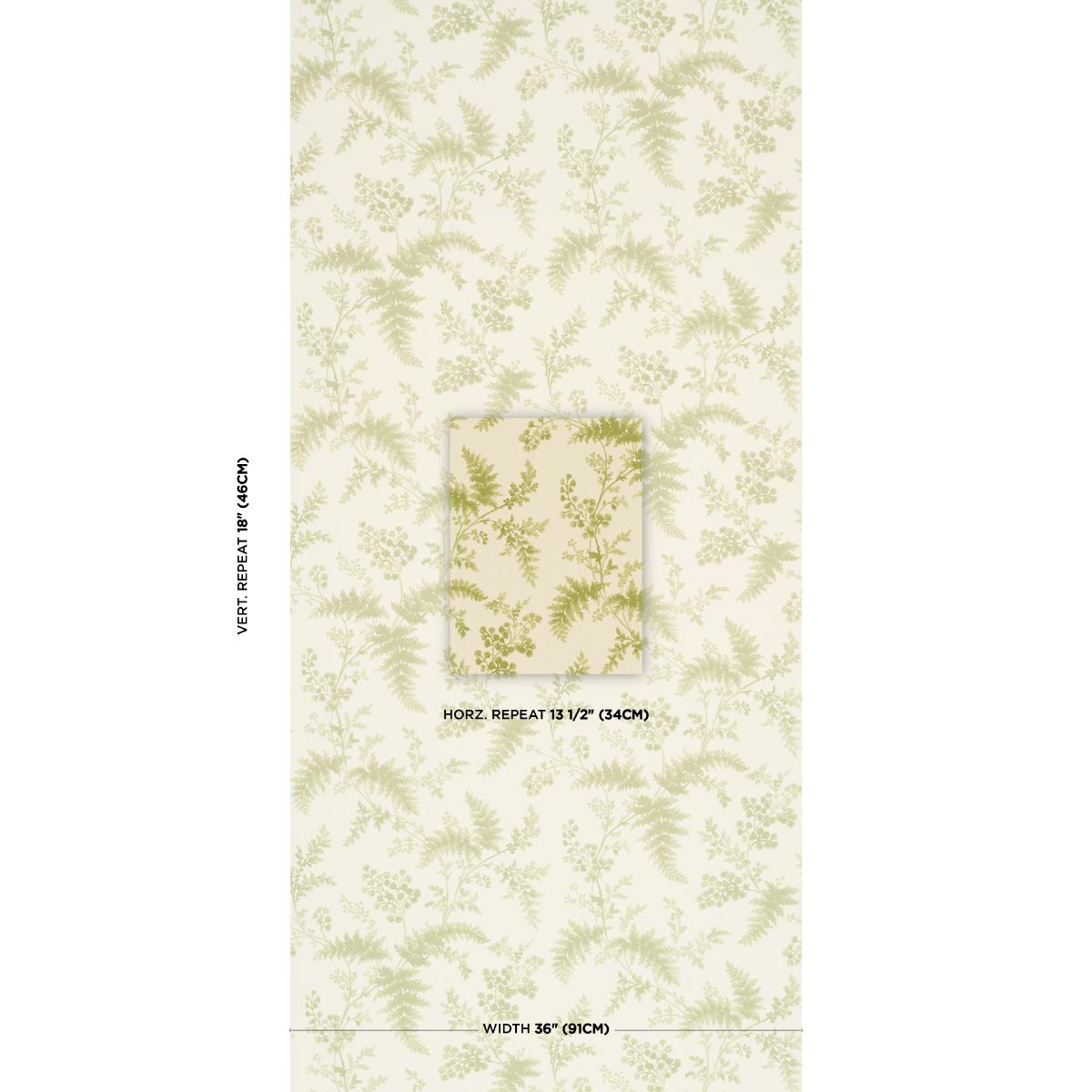 Schumacher Maidenhair Leaf Wallpaper
