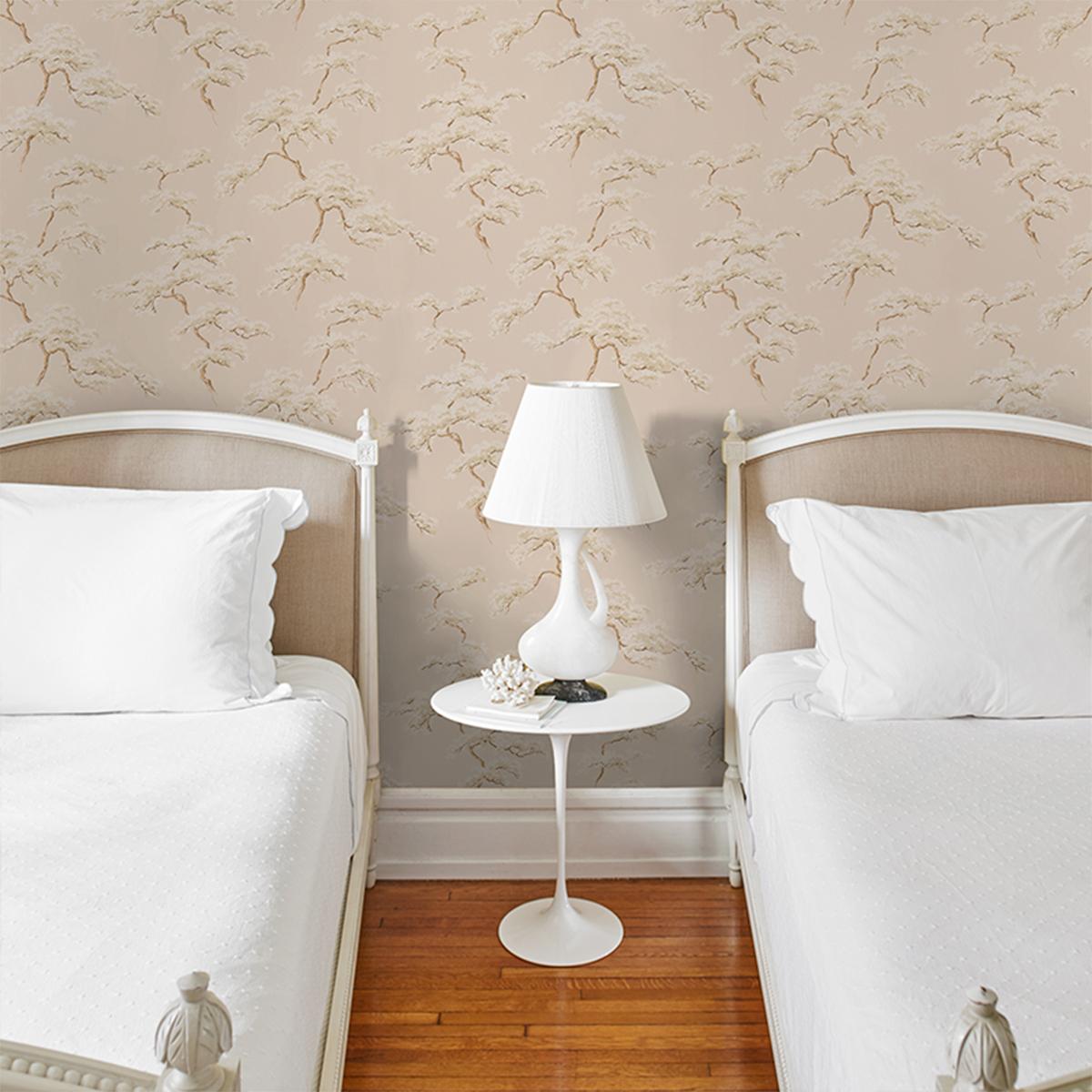 Schumacher The Way Through The Woods Linen Wallpaper