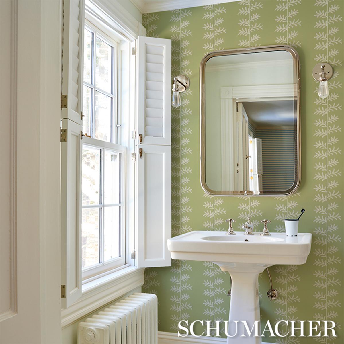Schumacher Eloise Leaf Wallpaper