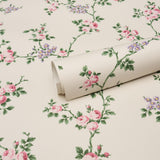 Schumacher A Rose Is A Rose Is A Rose Rose Quartz Wallpaper