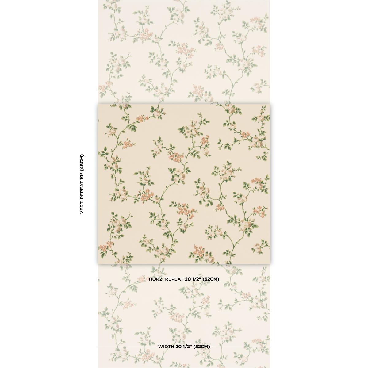 Schumacher A Rose Is A Rose Is A Rose Stone Wallpaper