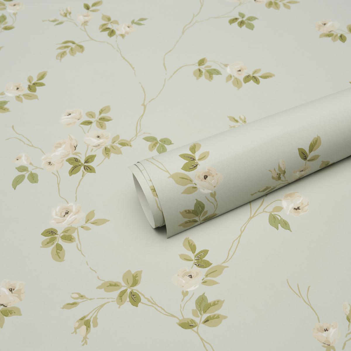 Schumacher Lady Of Shalott Aqua Wallpaper