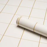 Schumacher Woodman Check Straw Wallpaper