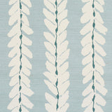 Schumacher Woodperry Hand Printed Sisal Water Blue Wallpaper
