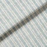Schumacher Woodperry Hand Printed Sisal Water Blue Wallpaper