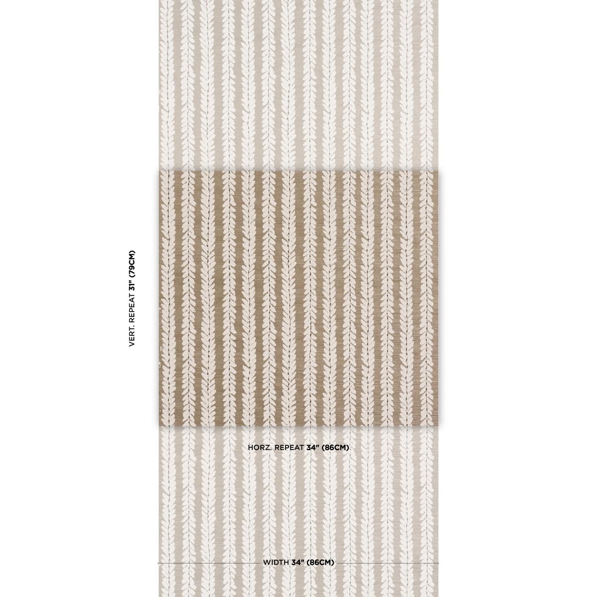 Schumacher Woodperry Hand Printed Sisal Flax Wallpaper