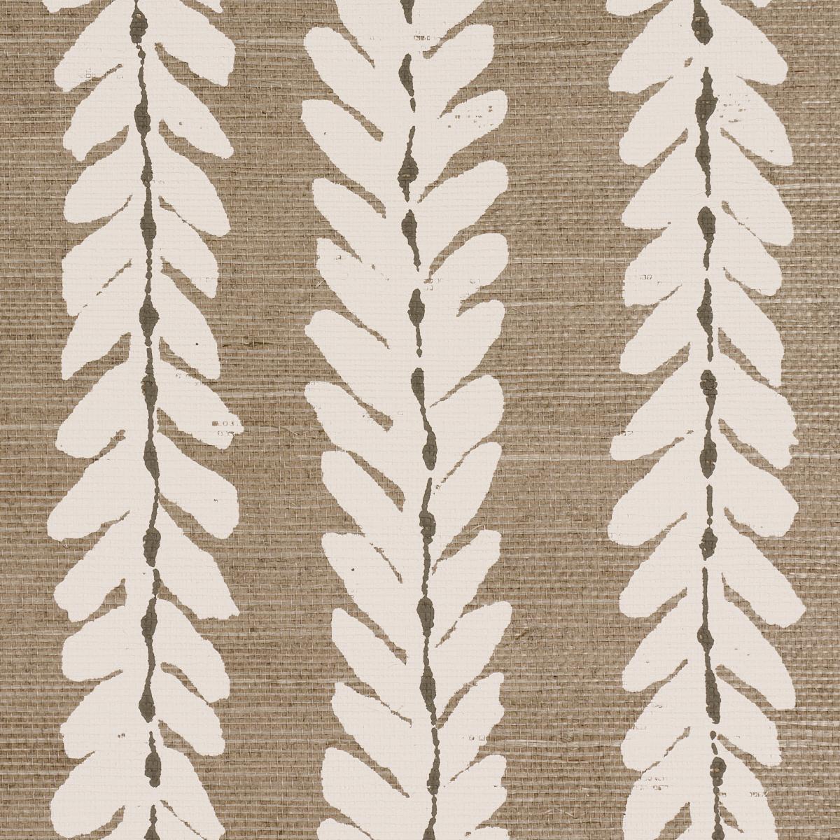 Schumacher Woodperry Hand Printed Sisal Flax Wallpaper