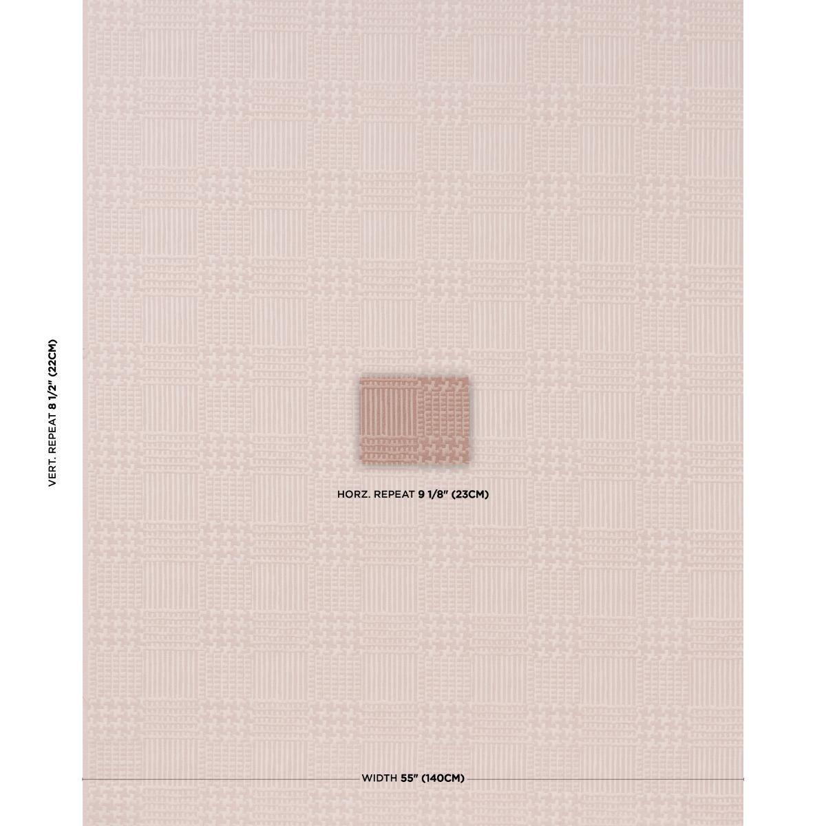 Schumacher Fuzzy Plaid Wythe Rose Fabric
