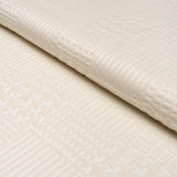 Schumacher Fuzzy Plaid Nacre Fabric
