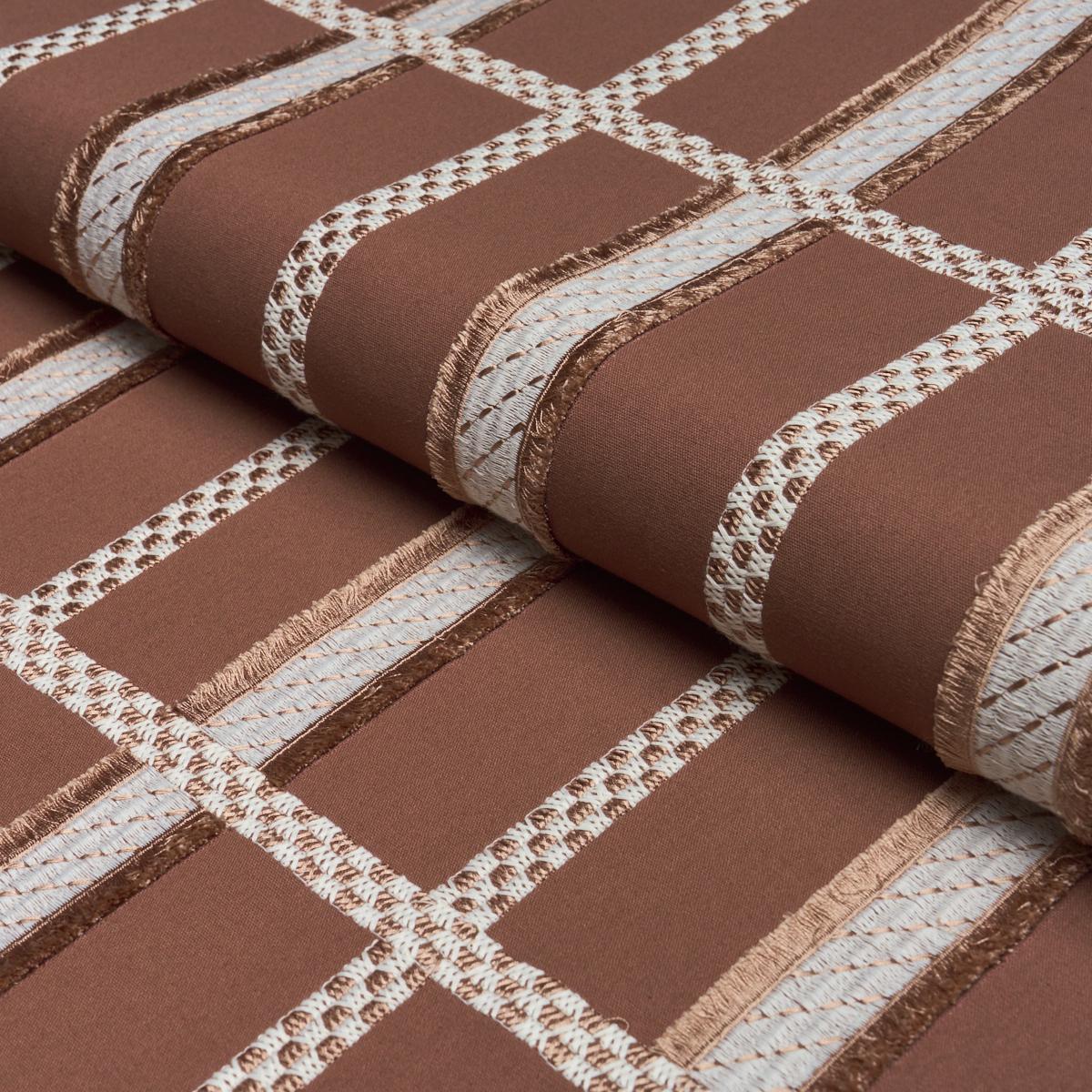 Schumacher Jukebox Terracotta Fabric