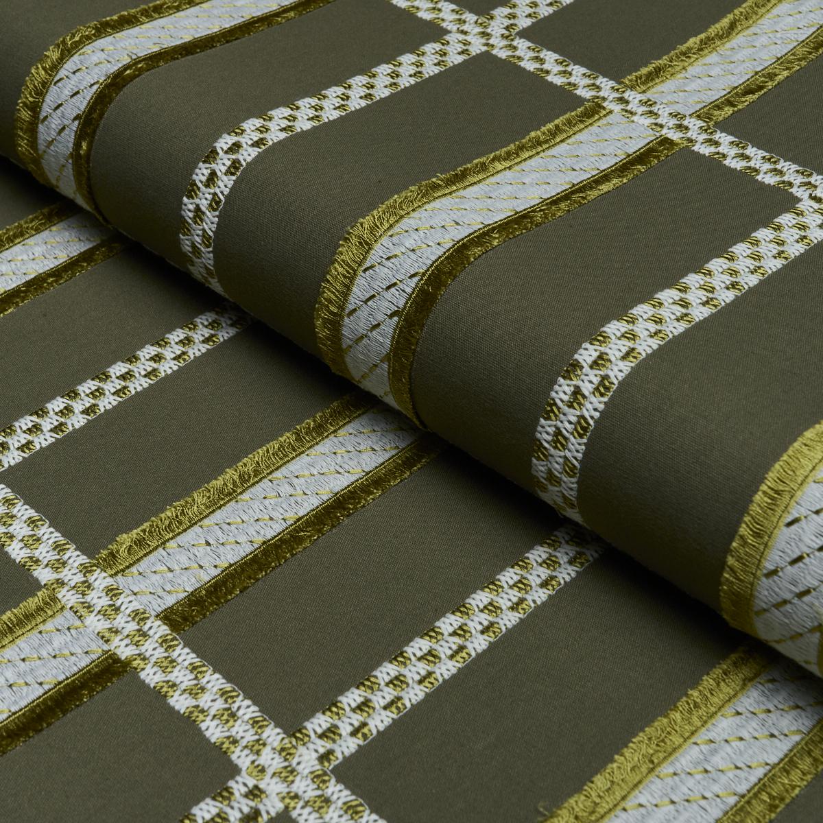 Schumacher Jukebox Olive Fabric