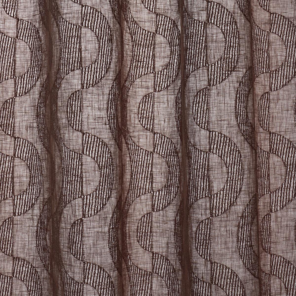 Schumacher Stay In Tune Sheer Terracotta Fabric