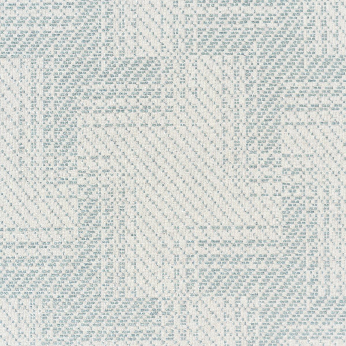 Schumacher Vibrato Houndstooth Sky Fabric