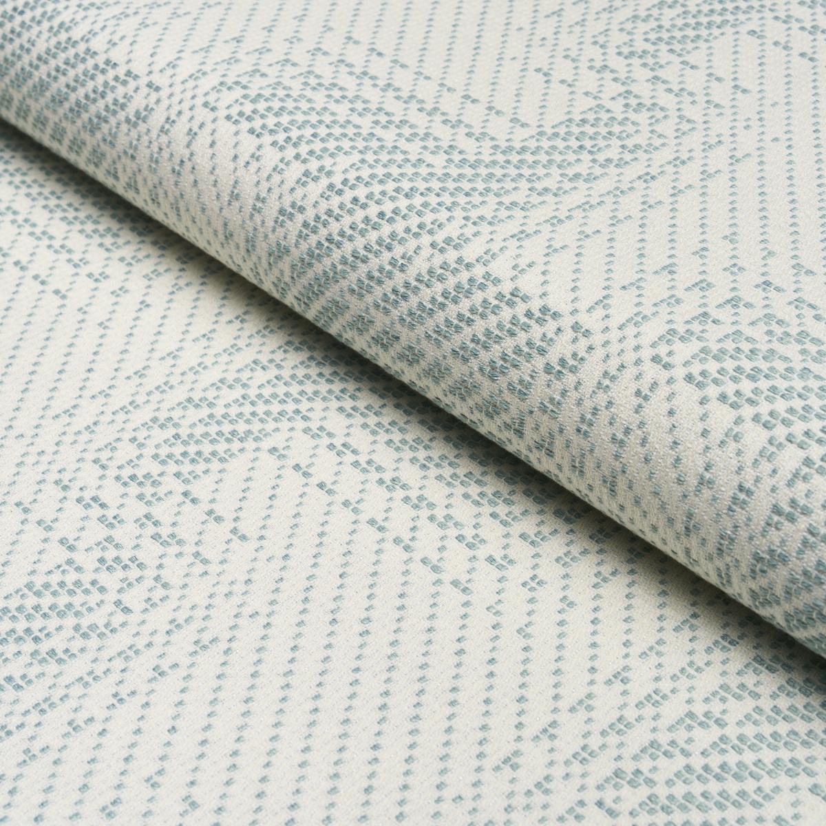 Schumacher Vibrato Houndstooth Sky Fabric