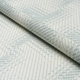 Schumacher Vibrato Houndstooth Sky Fabric