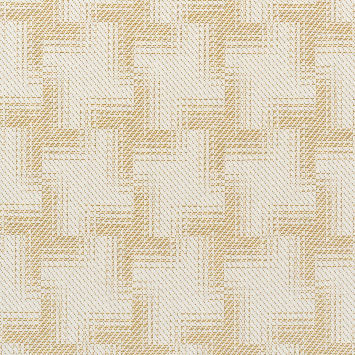 Schumacher Vibrato Houndstooth Antique Gold Fabric