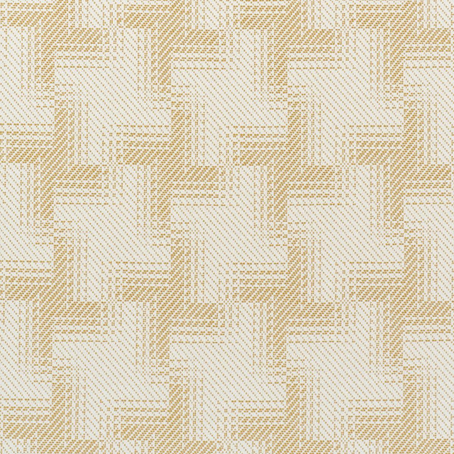 Schumacher Vibrato Houndstooth Antique Gold Fabric