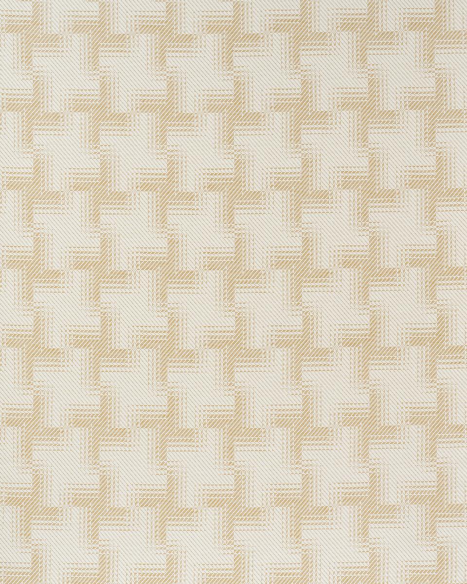 Schumacher Vibrato Houndstooth Antique Gold Fabric