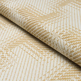 Schumacher Vibrato Houndstooth Antique Gold Fabric