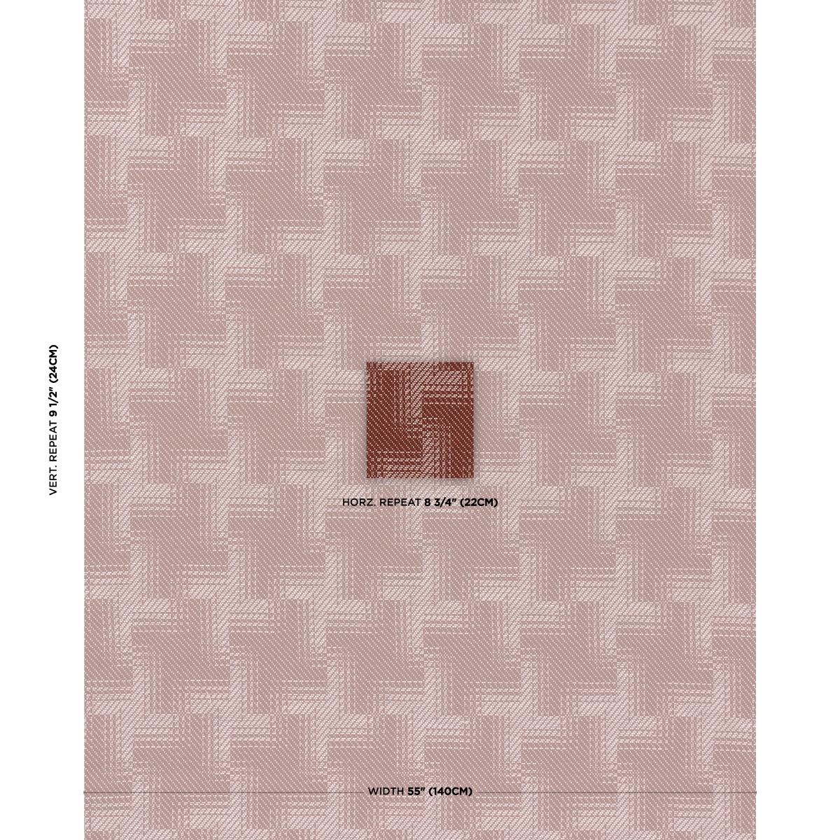 Schumacher Vibrato Houndstooth Terracotta Fabric