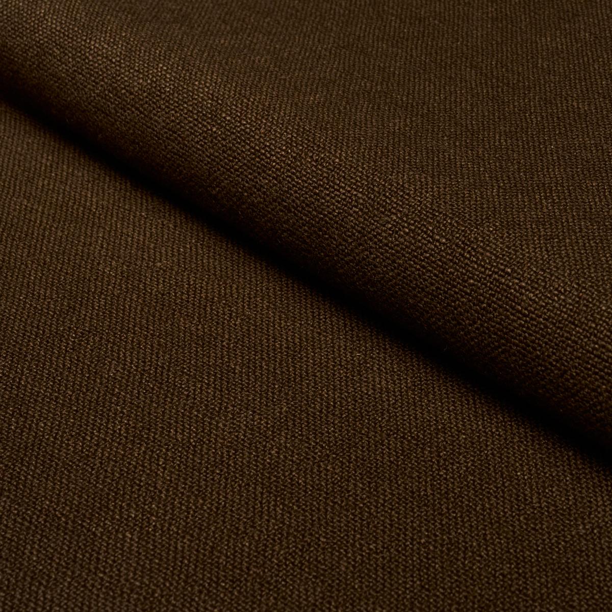 Schumacher Lars Rustic Linen Umber Fabric