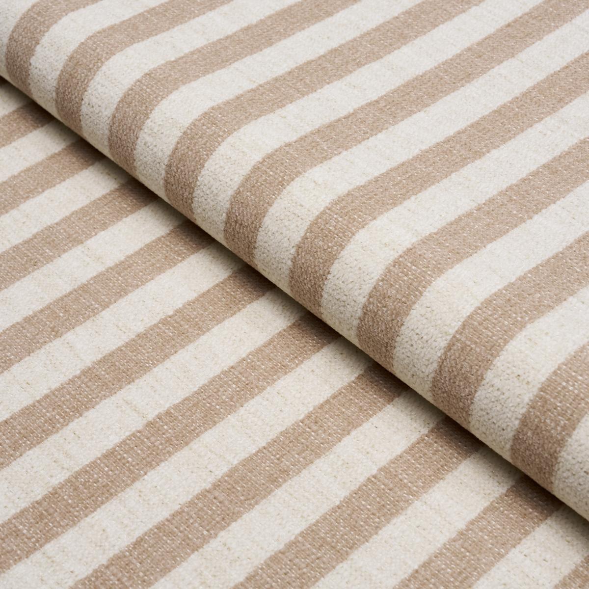 Schumacher Mallie Performance Stripe Neutral Fabric