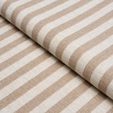 Schumacher Mallie Performance Stripe Neutral Fabric