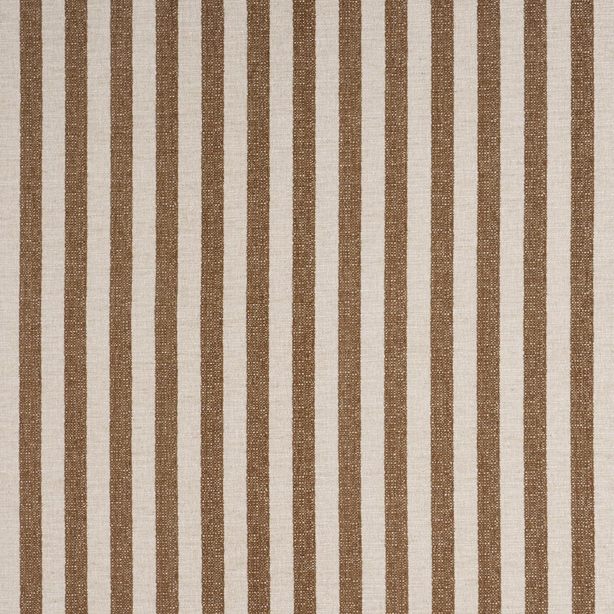 Schumacher Mallie Performance Stripe Brown Fabric