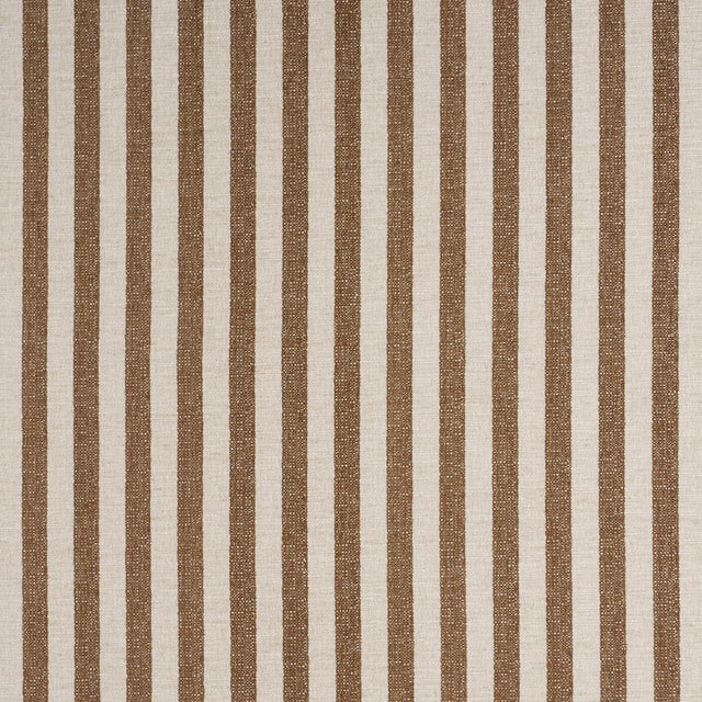Schumacher Mallie Performance Stripe Brown Fabric