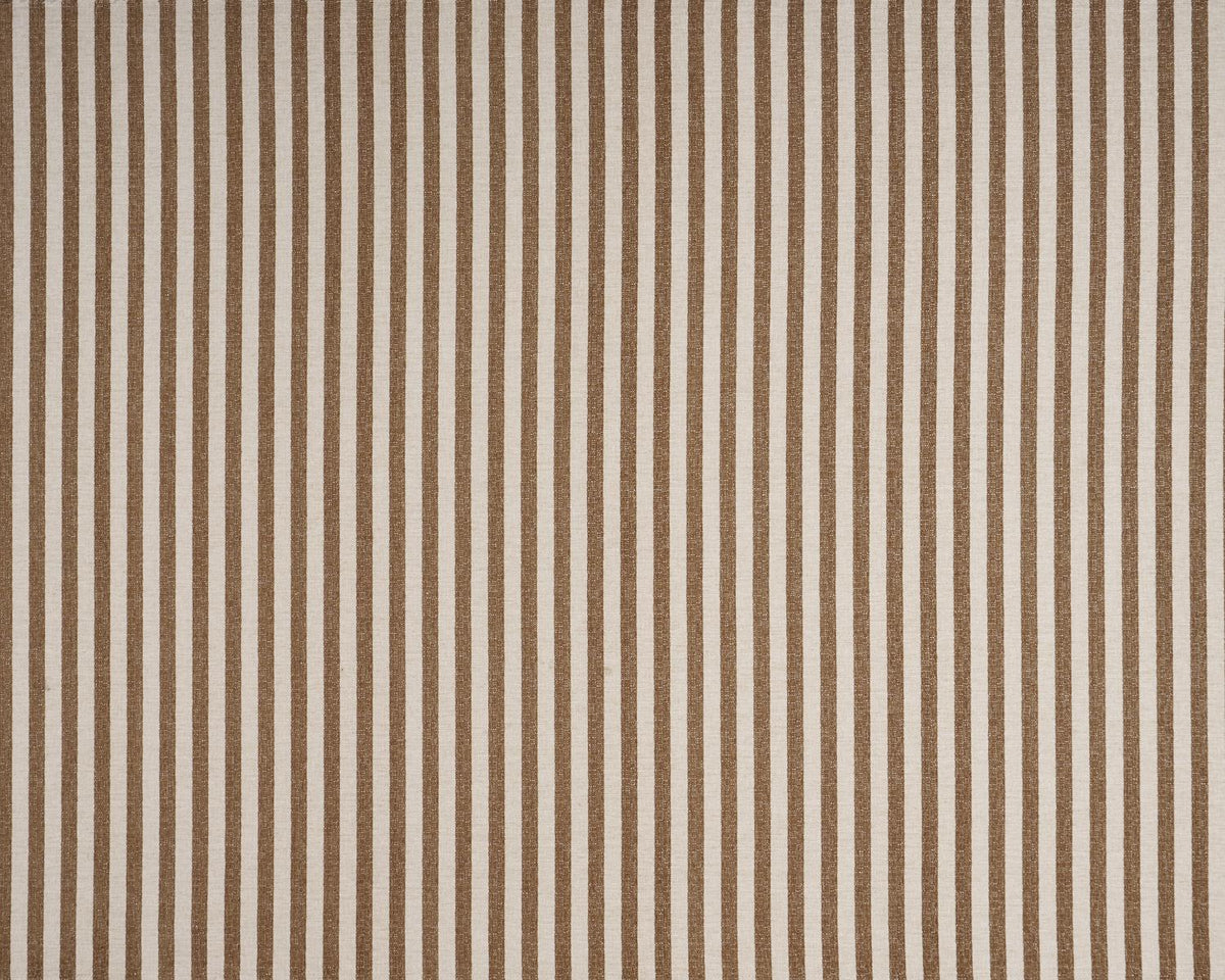 Schumacher Mallie Performance Stripe Brown Fabric