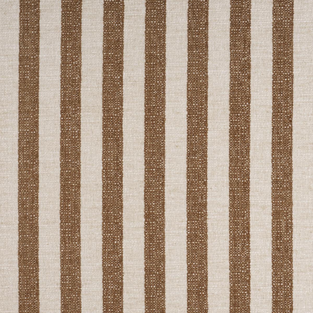 Schumacher Mallie Performance Stripe Brown Fabric