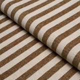 Schumacher Mallie Performance Stripe Brown Fabric