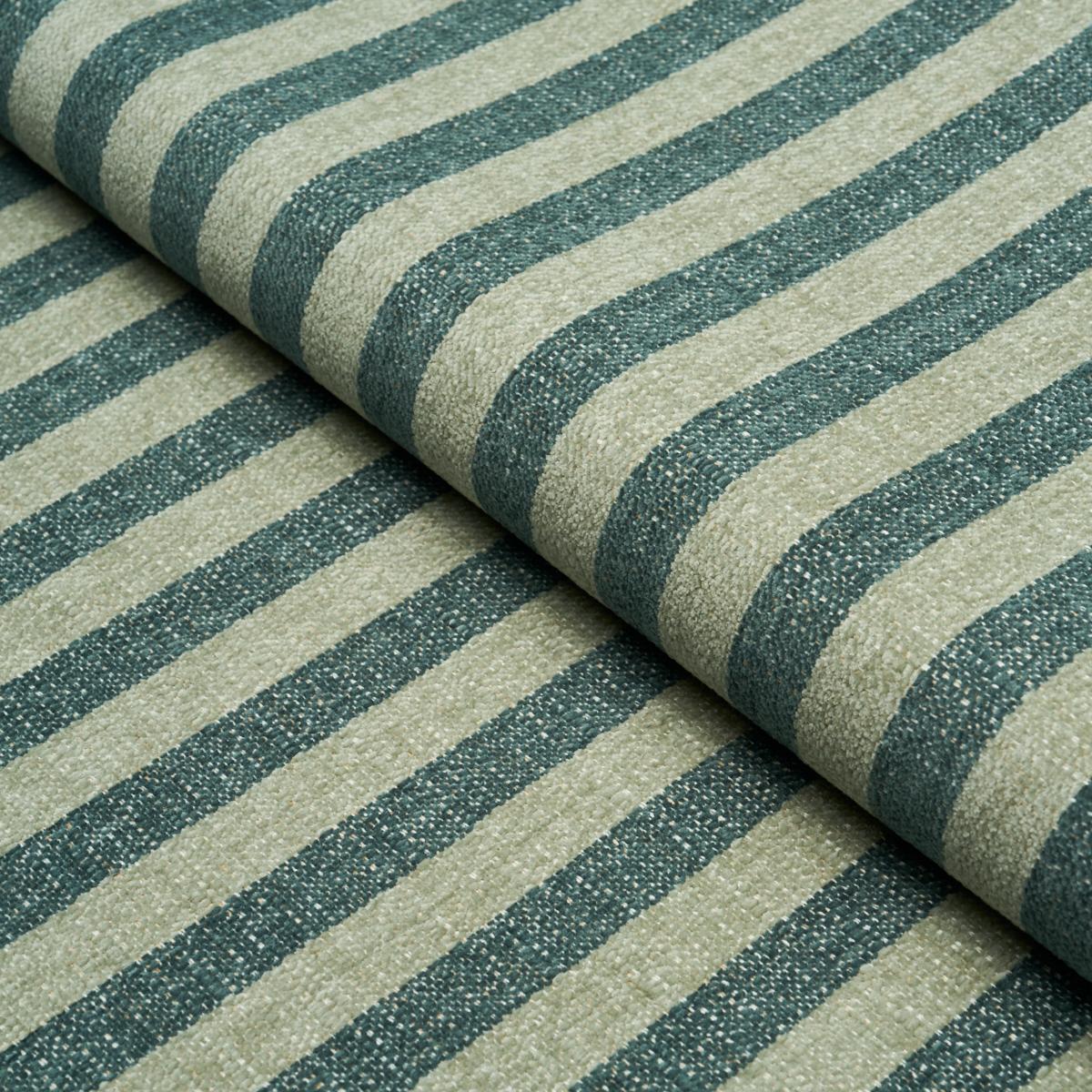 Schumacher Mallie Performance Stripe Slate Fabric