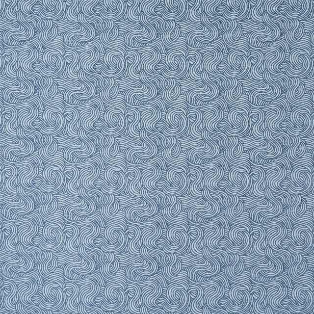 Schumacher Tideline Performance Blue Fabric