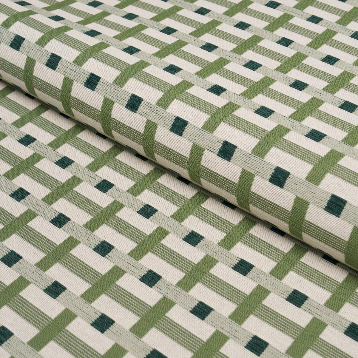 Schumacher Stone Harbor Performance Green Fabric