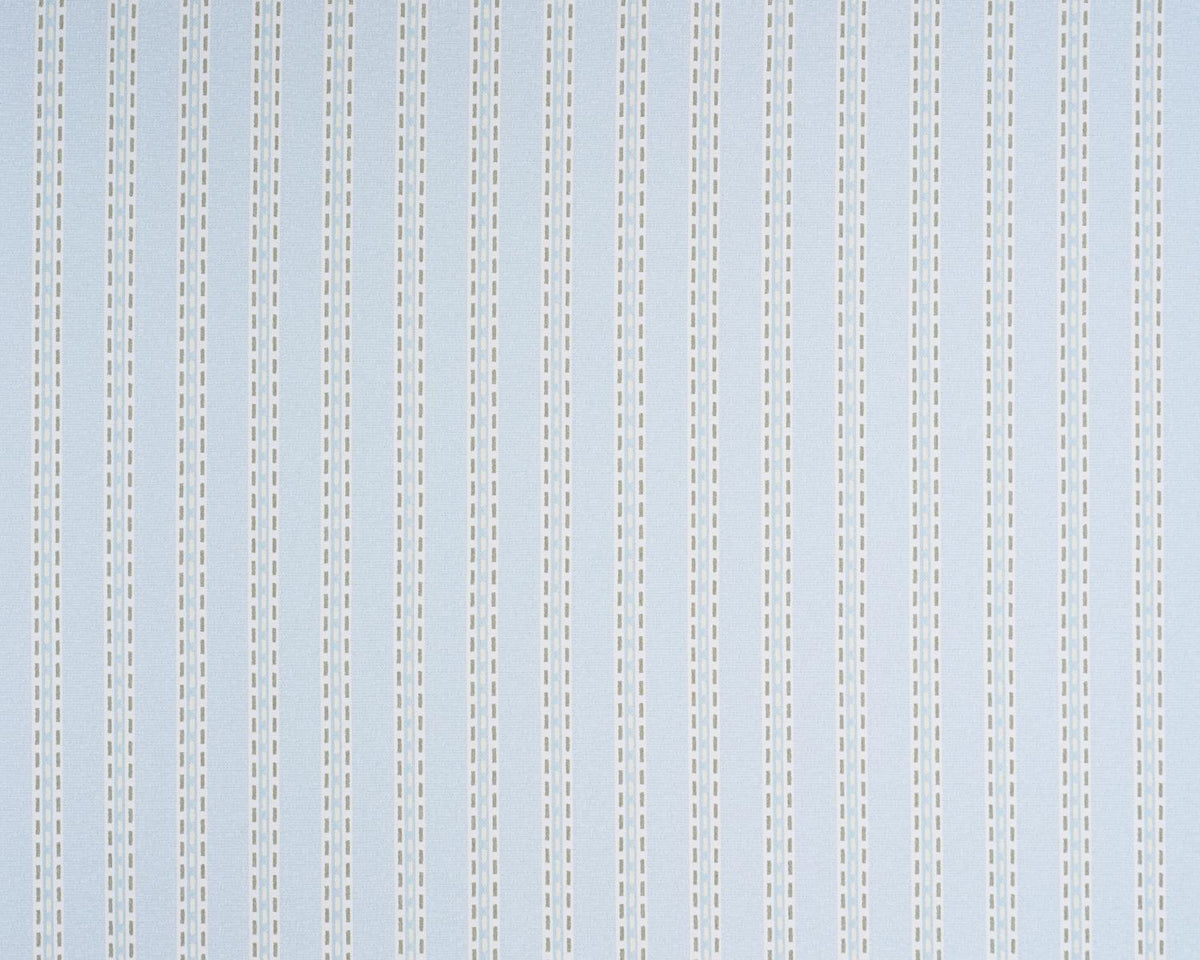 Schumacher Breakline Performance Sky & Leaf Fabric