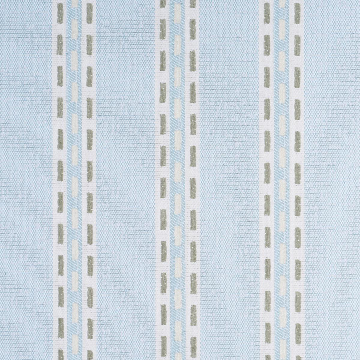 Schumacher Breakline Performance Sky & Leaf Fabric