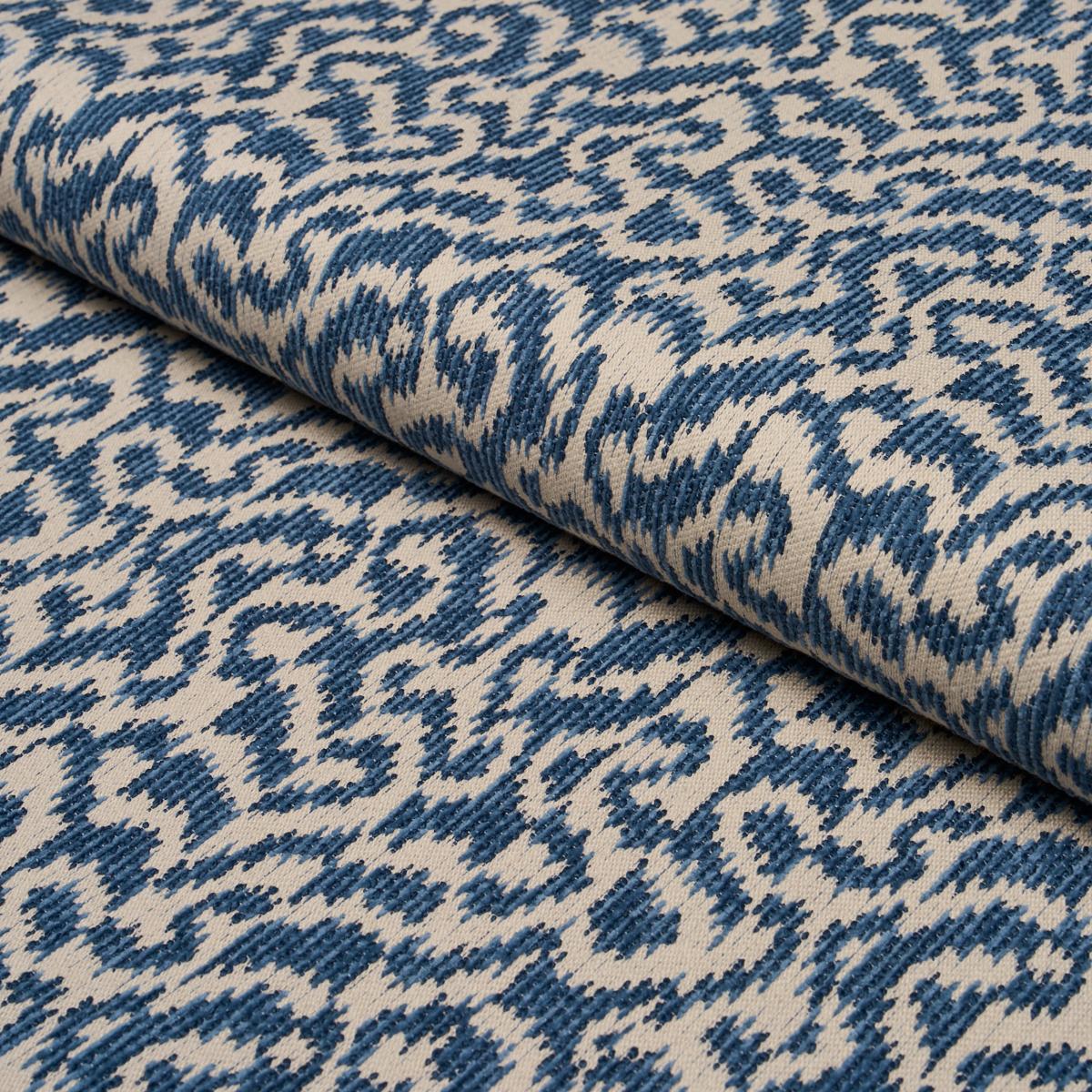 Schumacher Coral Ridge Performance Navy Fabric