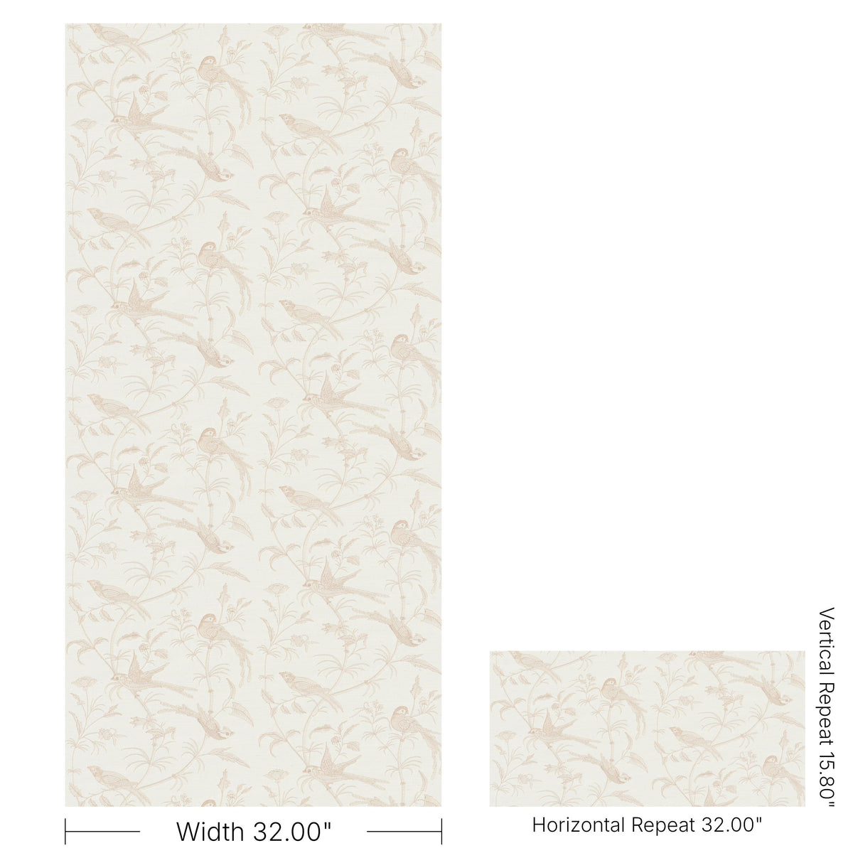 Brunschwig & Fils BENGALI EMB WC IVORY Wallpaper