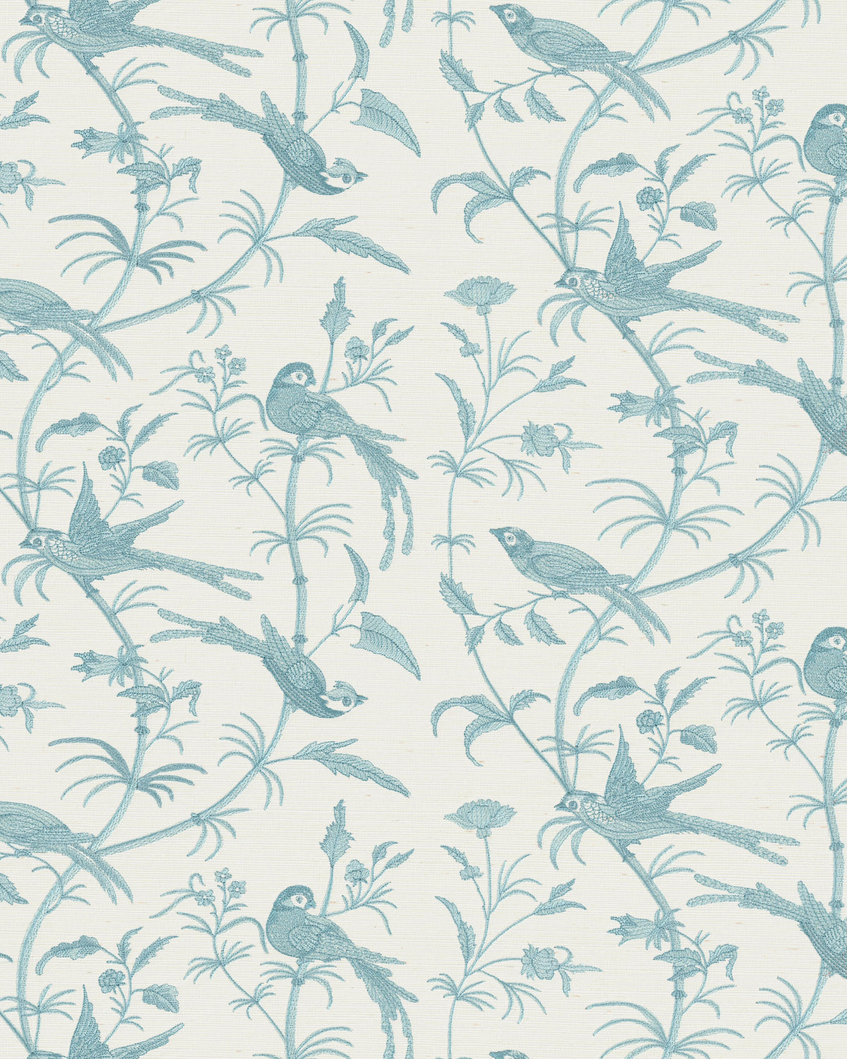 Brunschwig & Fils BENGALI EMB WC AQUA Wallpaper