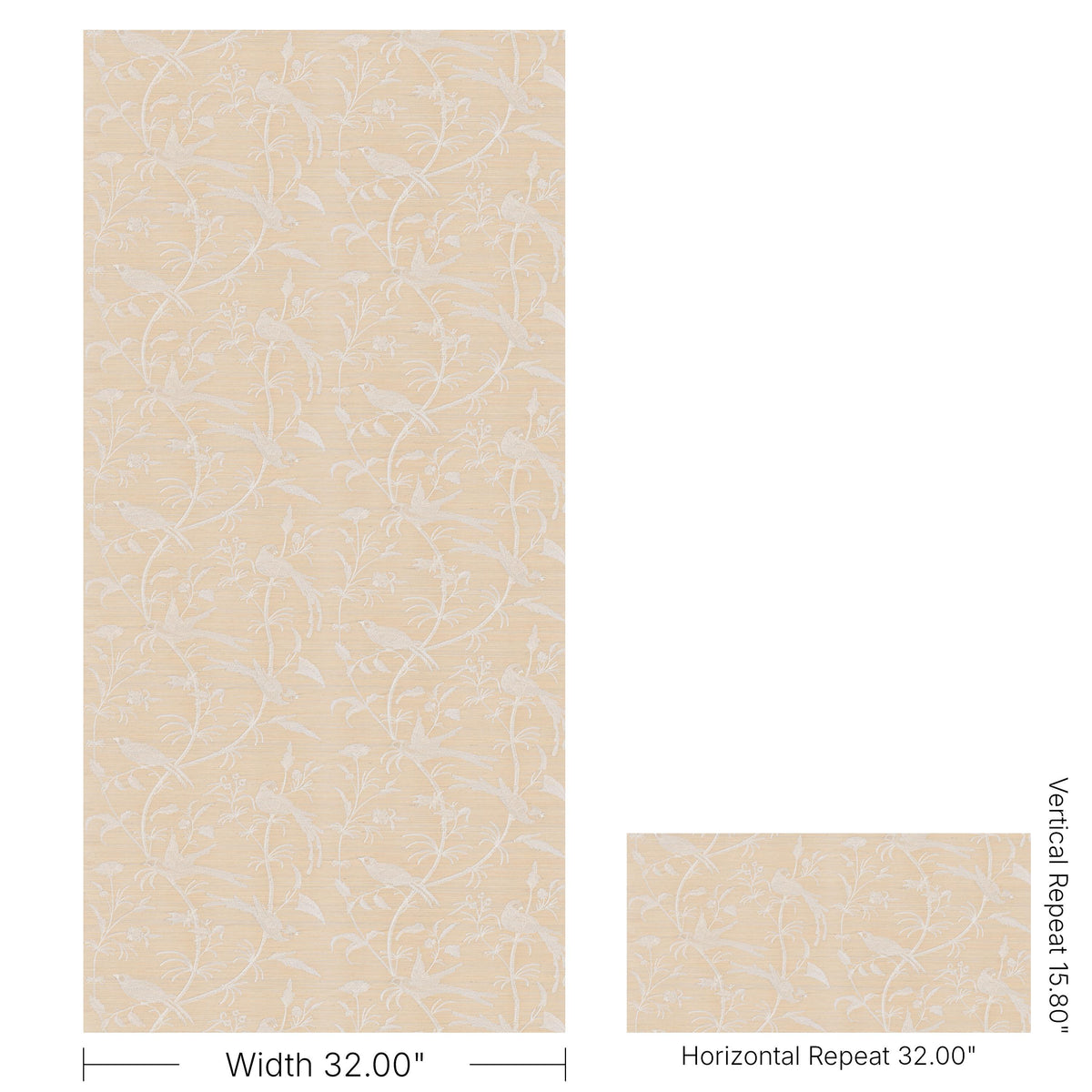 Brunschwig & Fils BENGALI EMB WC NATURAL Wallpaper
