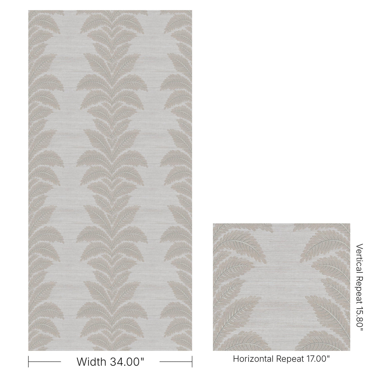 Brunschwig & Fils TALAVERA EMB WC FOG Wallpaper