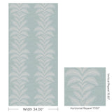 Brunschwig & Fils TALAVERA EMB WC AQUA Wallpaper