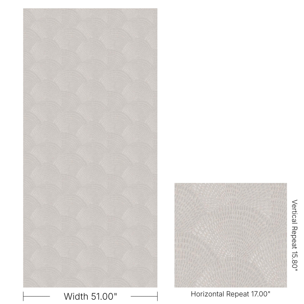Brunschwig & Fils GRAVIER EMB WC BEIGE Wallpaper