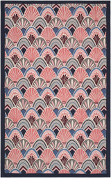 Surya Lamontage V Art Deco Scallop Rose 2'3" x 8' Handmade Rug