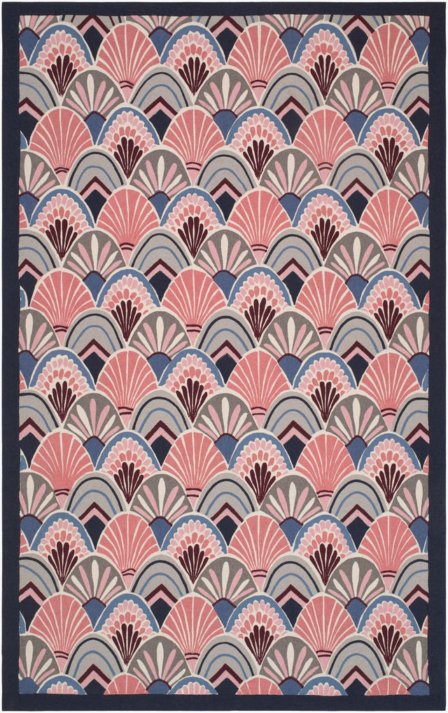 Surya Lamontage V Art Deco Scallop Rose 2'3" x 8' Handmade Rug