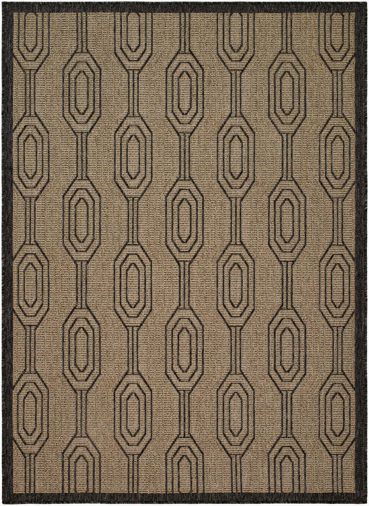 Livabliss Portafina Chain Black 8'10" x 11'10" Machine Woven Rug