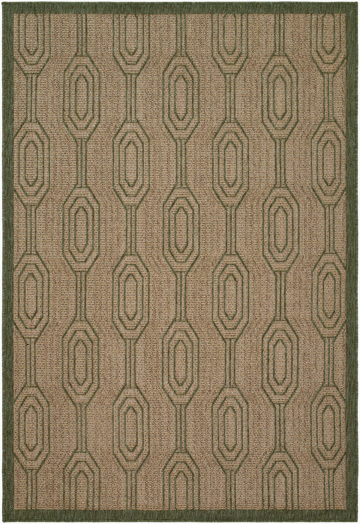 Livabliss Portafina Chain Green 6'7" x 9'4" Machine Woven Rug