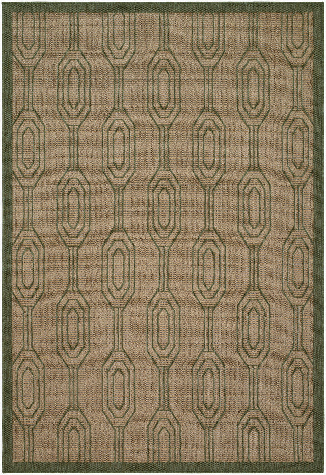 Livabliss Portafina Chain Green 8'10" x 11'10" Machine Woven Rug