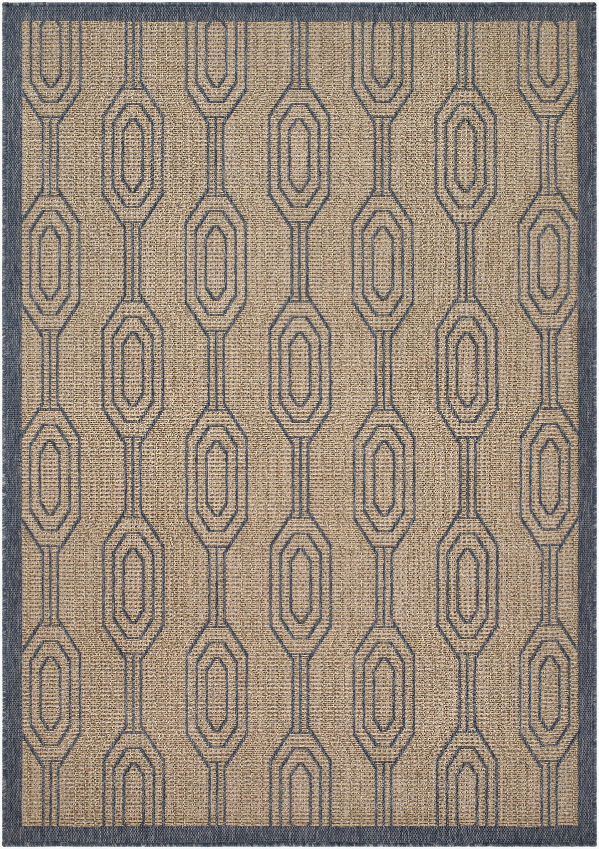 Livabliss Portafina Chain Navy 6'7" x 9'4" Machine Woven Rug